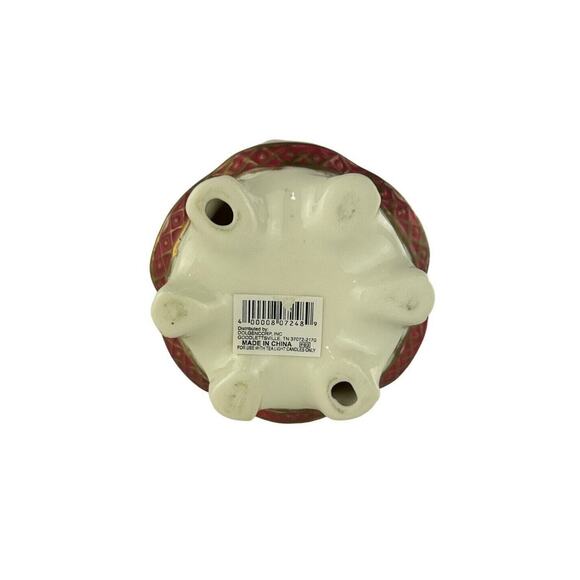 Tea Light Candle Holder Ribbon Lamp Porcelain Holiday Style Home Decor - Picture 7 of 8